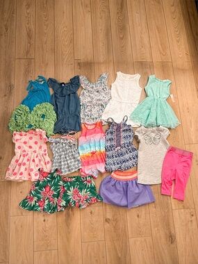 GIRLS SPRING SUMMER COLORFUL OUTFIT BUNDLE SIZE 3T TRENDY PREPPY CASUAL